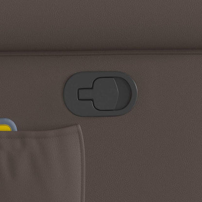 Elektrisk Massagefåtölj Brun glansig konstläder