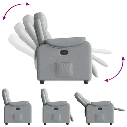 Fåtölj Ljusgrå Reclinerfåtölj tyg