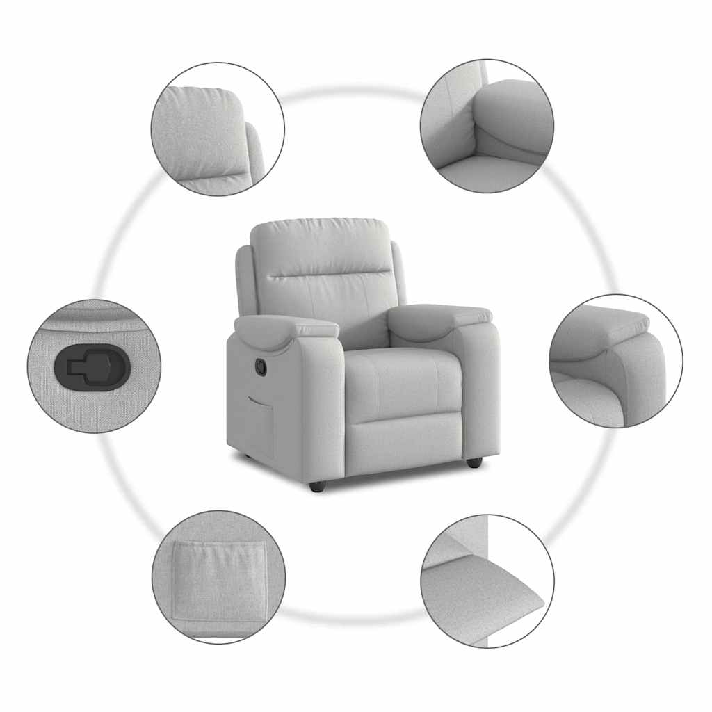 Fåtölj Grå molngrå tyg