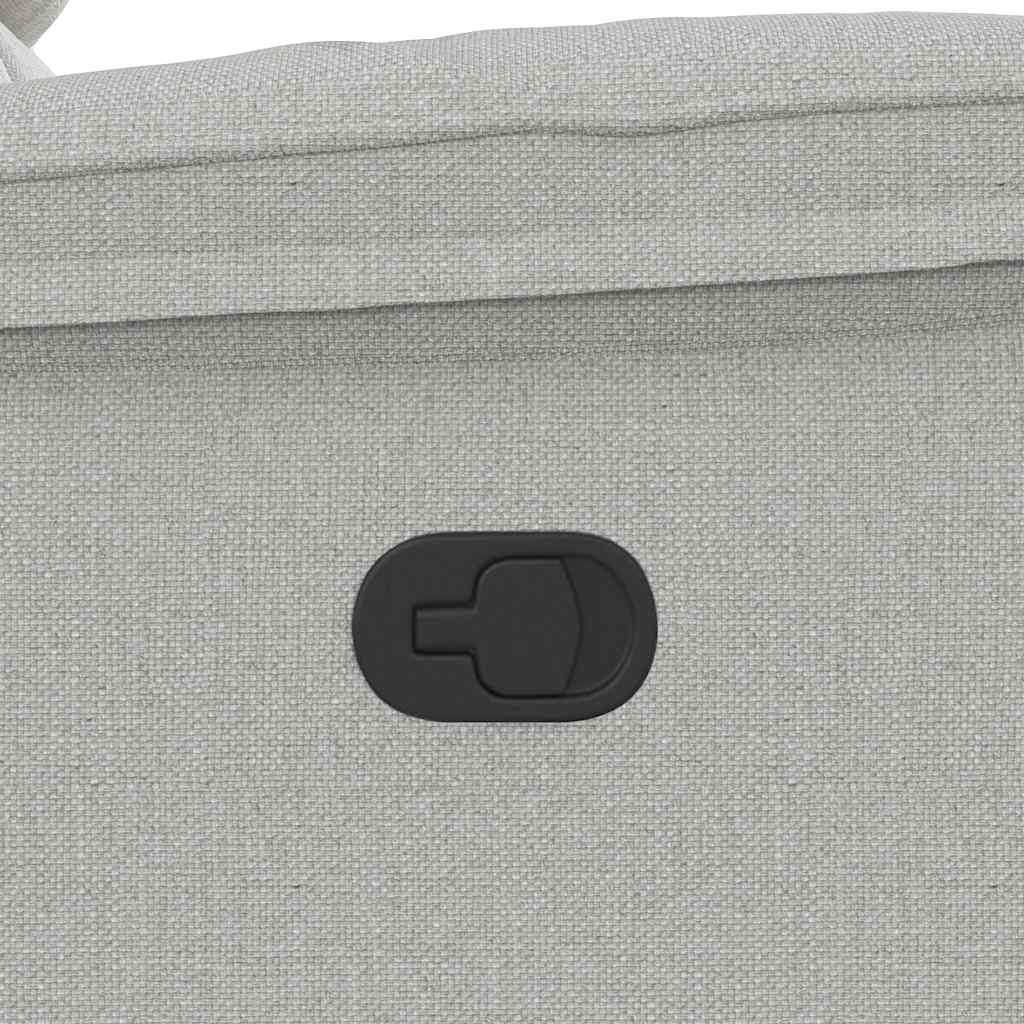 Elektrisk Massagefåtölj Ljusgrå tyg