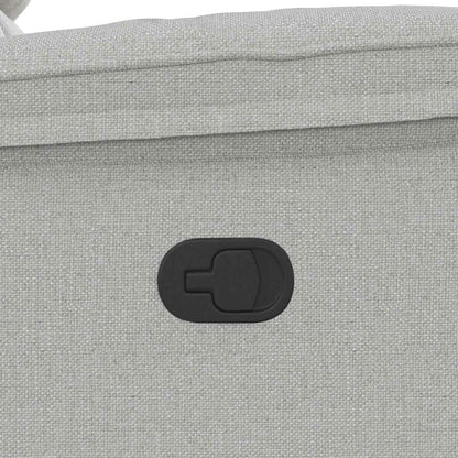 Elektrisk Massagefåtölj Ljusgrå tyg