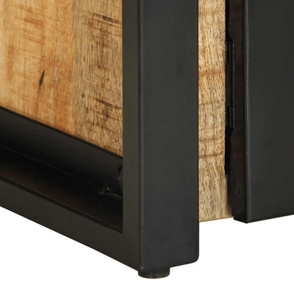 Soffbord Trä 90x50x36 cm massivt grovt mangoträ