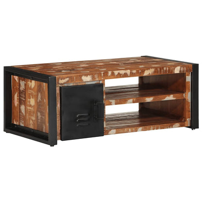 Soffbord Trä flerfärgad 90x50x36 cm massivt återvunnet trä