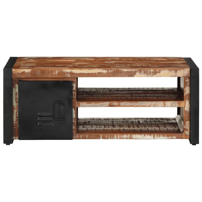 Soffbord Trä flerfärgad 90x50x36 cm massivt återvunnet trä