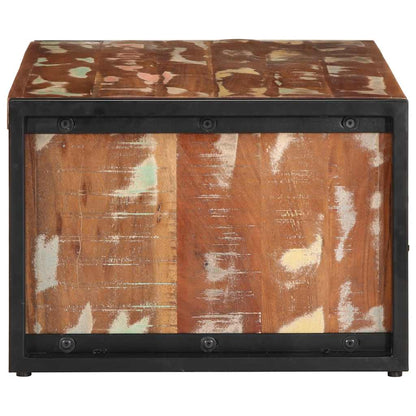 Soffbord Trä flerfärgad 90x50x36 cm massivt återvunnet trä