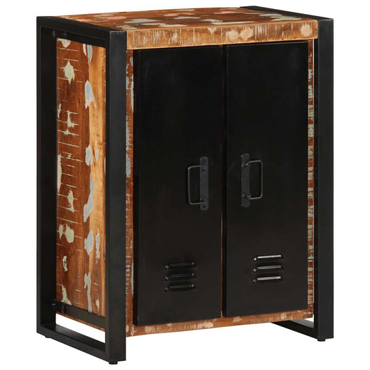 Skänk Trä flerfärgad 55x35x70 cm massivt återvunnet trä