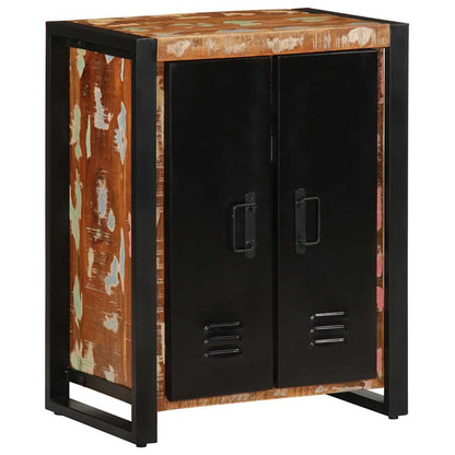 Skänk Trä flerfärgad 55x35x70 cm massivt återvunnet trä