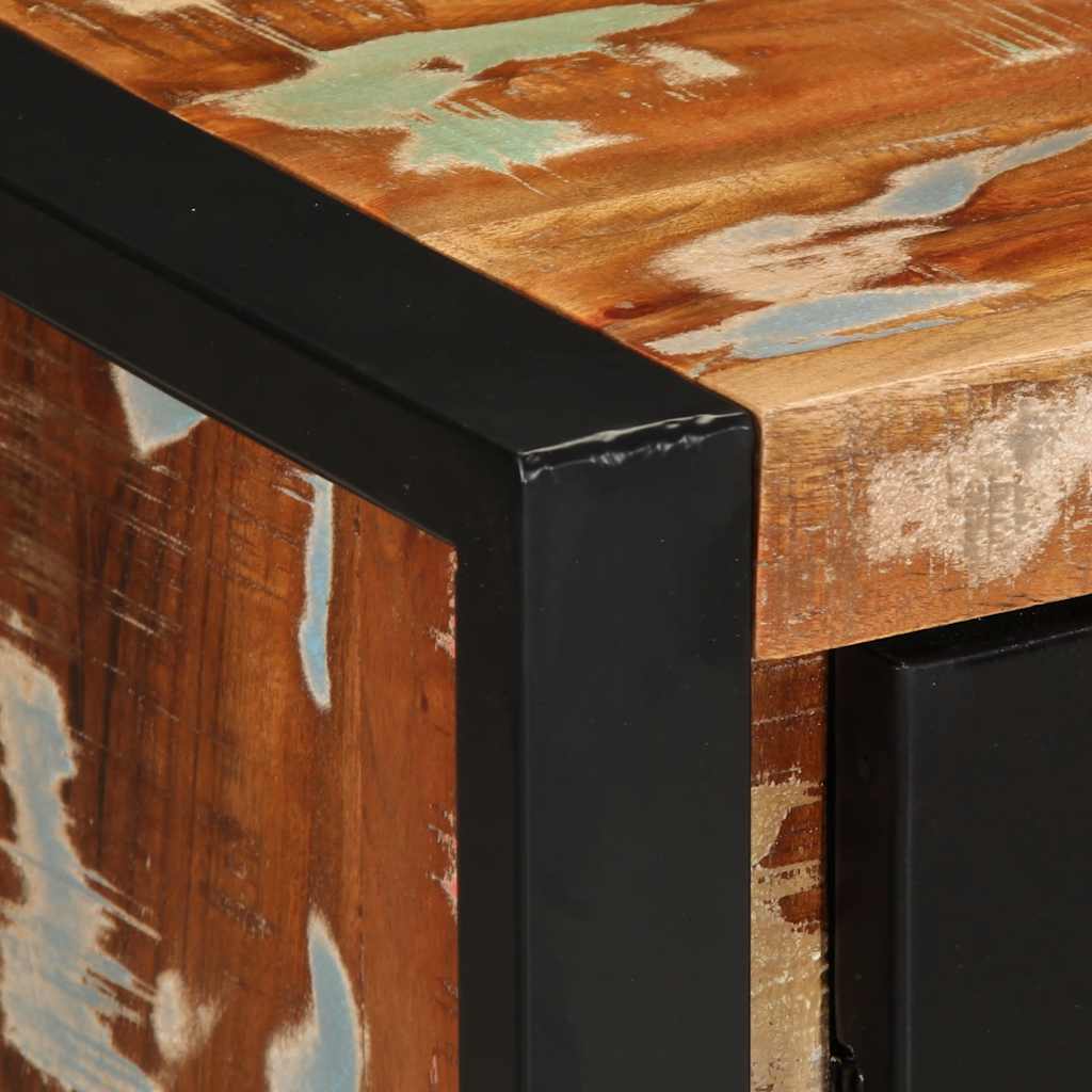 Skänk Trä flerfärgad 55x35x70 cm massivt återvunnet trä