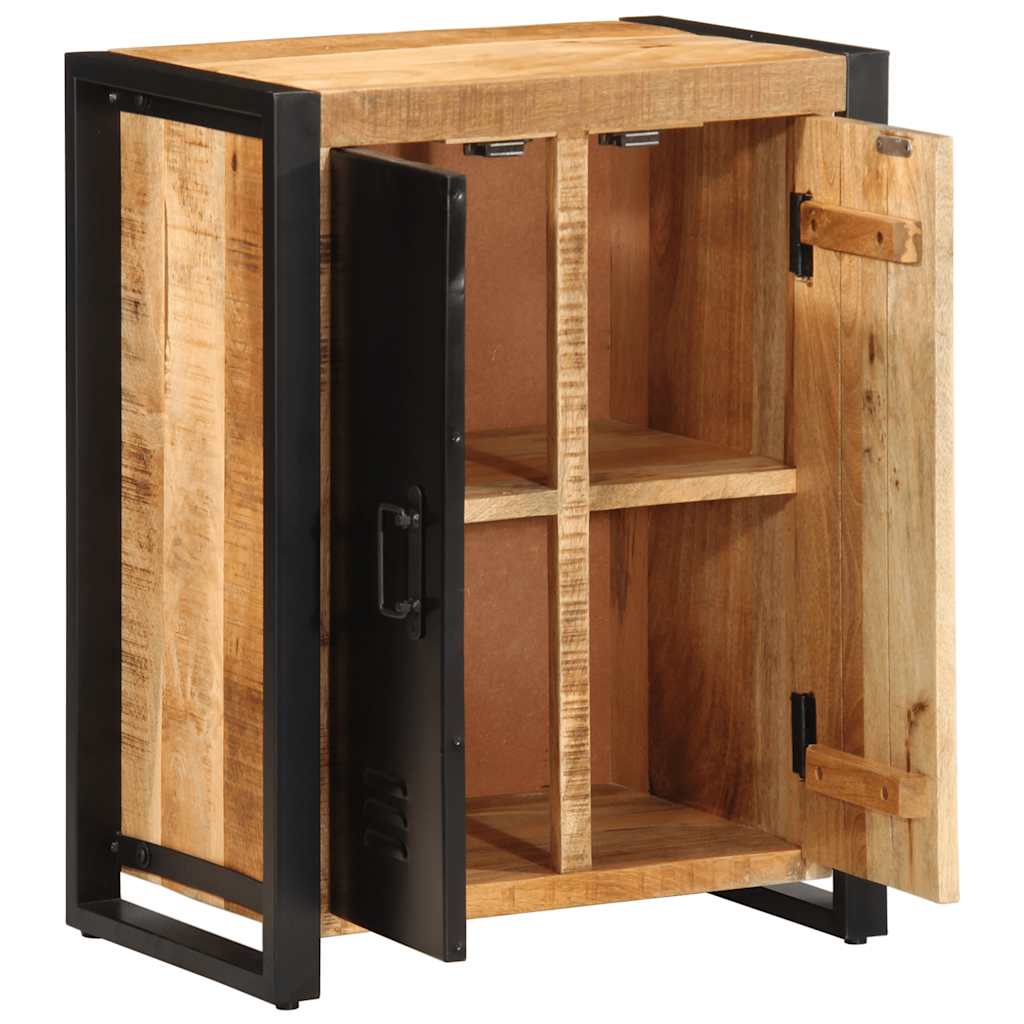 Skänk Trä 55x35x70 cm massivt grovt mangoträ