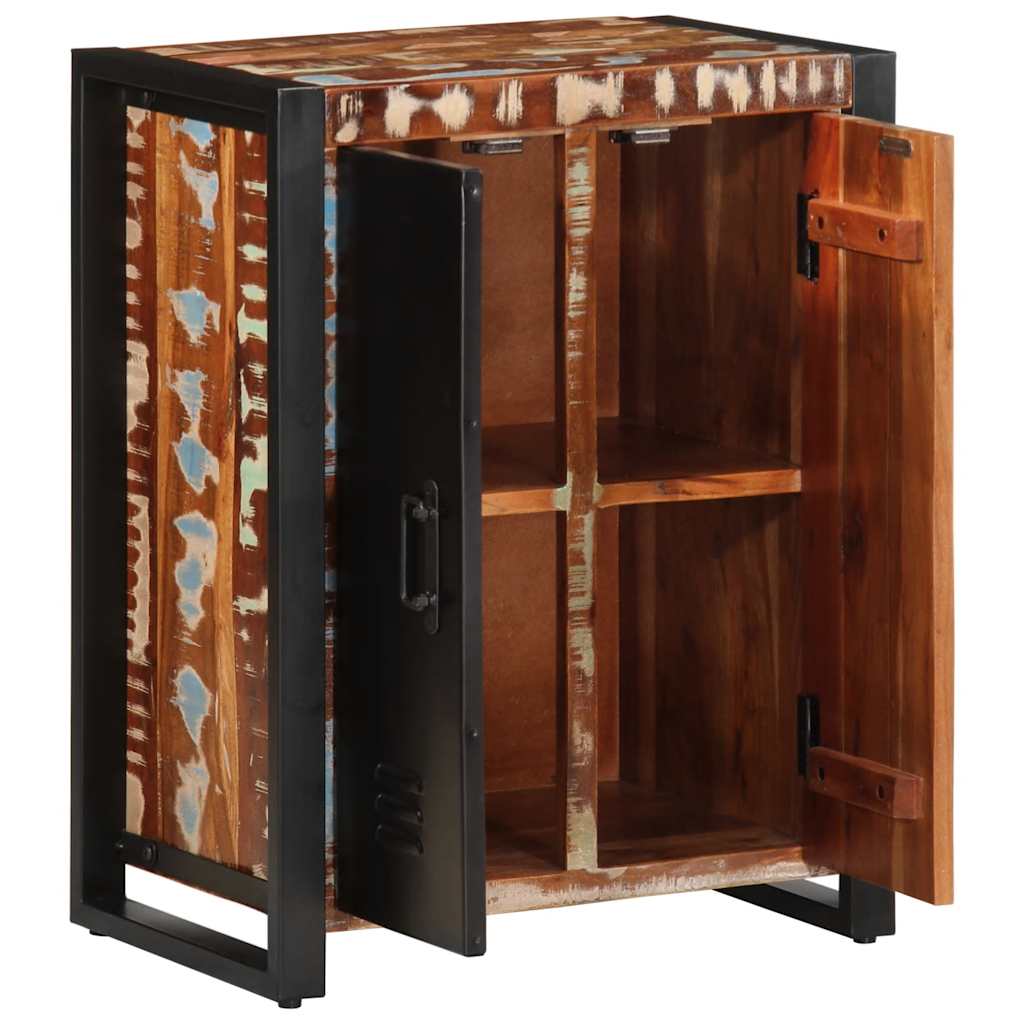 Skänk Trä flerfärgad 55x35x70 cm massivt återvunnet trä