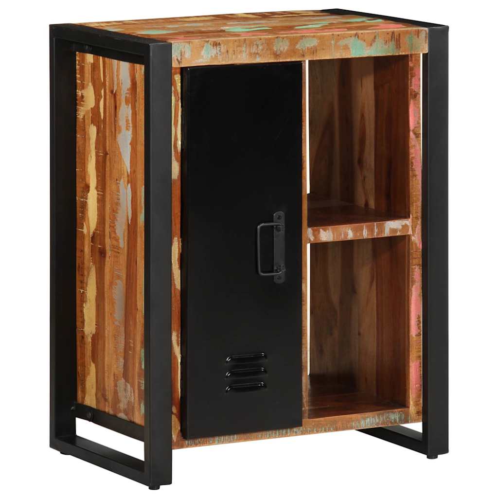 Skänk Trä flerfärgad 55x35x70 cm massivt återvunnet trä