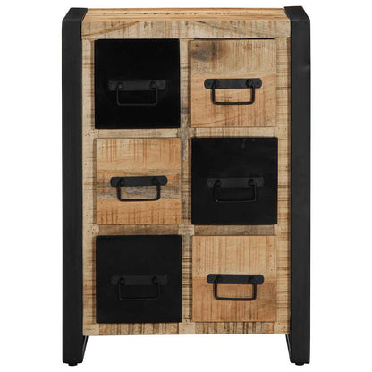 Skänk Trä 50x35x70 cm massivt grovt mangoträ