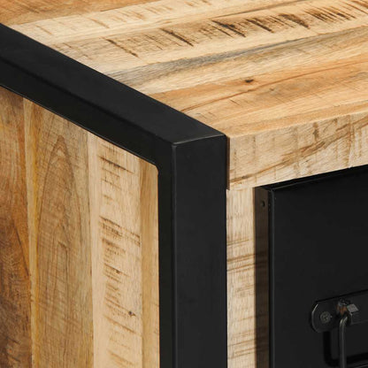 Skänk Trä 50x35x70 cm massivt grovt mangoträ