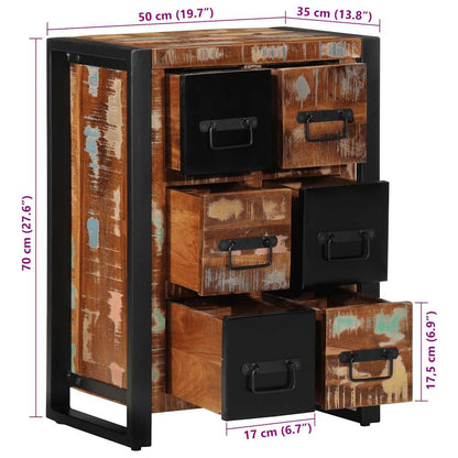 Skänk Trä 50x35x70 cm massivt återvunnet trä