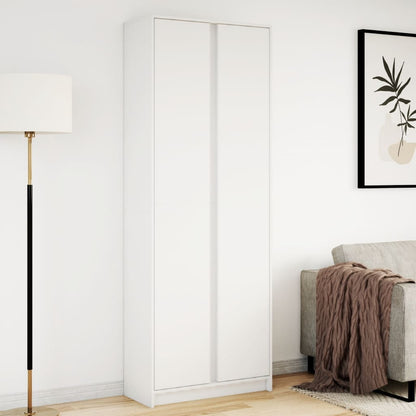 Skåp Vit LEDs 74x32,5x200 cm