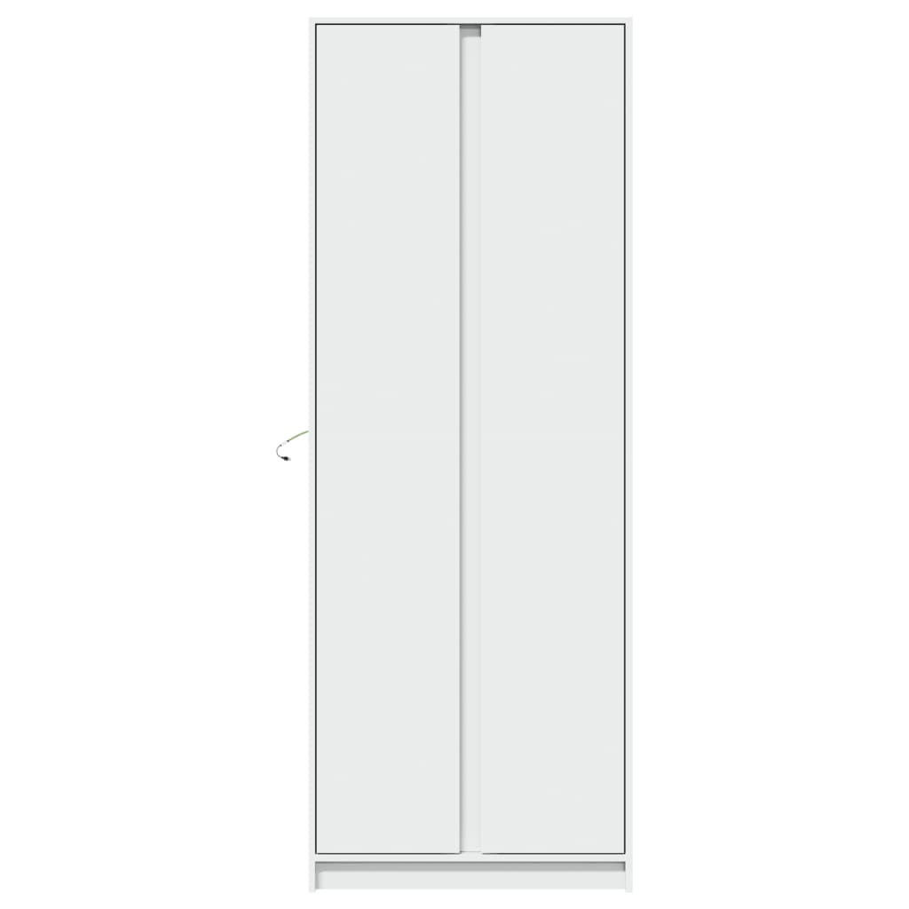 Skåp Vit LEDs 74x32,5x200 cm