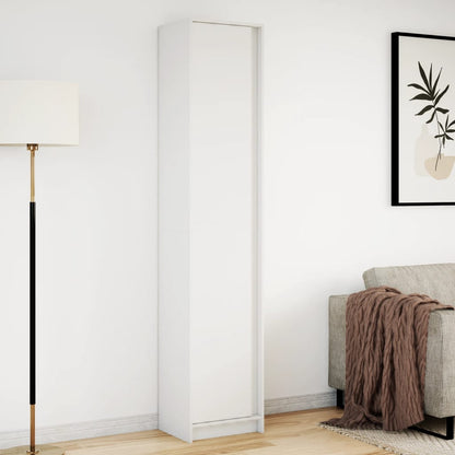 Skåp Vit med LEDs 41,5x32,5x200 cm