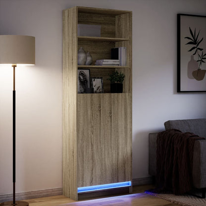 Skåp Sonoma Ek med LEDs 69x32,5x200 cm