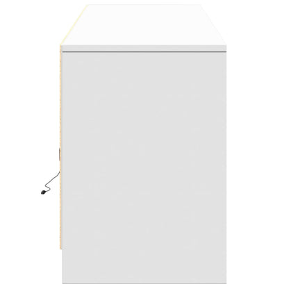 TV-Möbel Vit TV-Bänk LED 180x34x50 cm