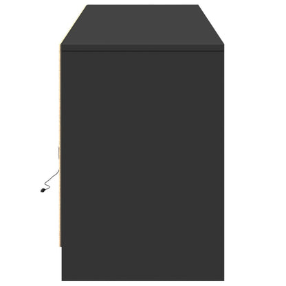 TV-Möbel Svart TV-Bänk LED 180x34x50 cm