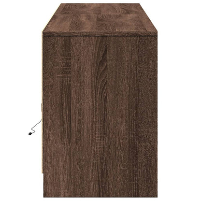 TV-Möbel Brun Ek TV-Bänk LEDs 180x34x50 cm