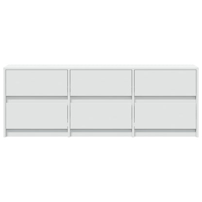 TV-Möbel Vit TV-Bänk LED 140x34x50 cm