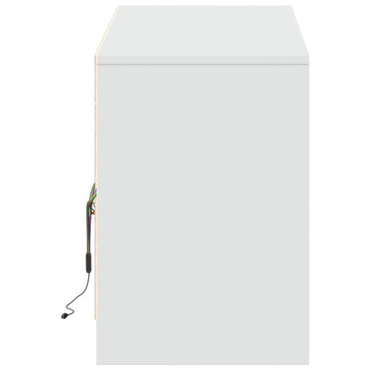 TV-Möbel Vit TV-Bänk LED 140x34x50 cm