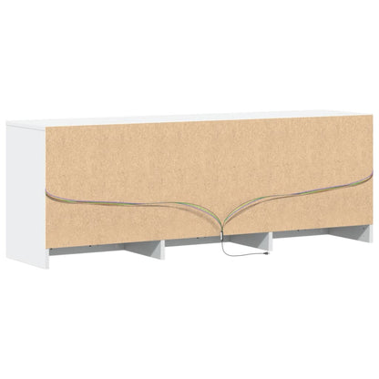 TV-Möbel Vit TV-Bänk LED 140x34x50 cm