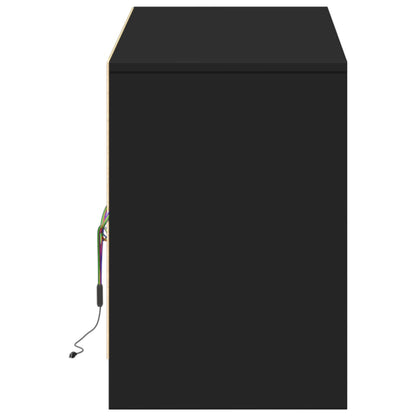 TV-Möbel Svart TV-Bänk LED 140x34x50 cm