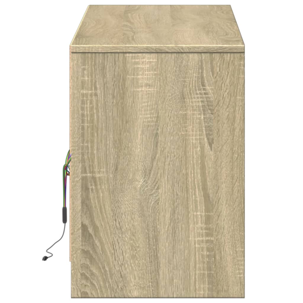 TV-Möbel Sonoma Ek TV-Bänk LED 140x34x50 cm