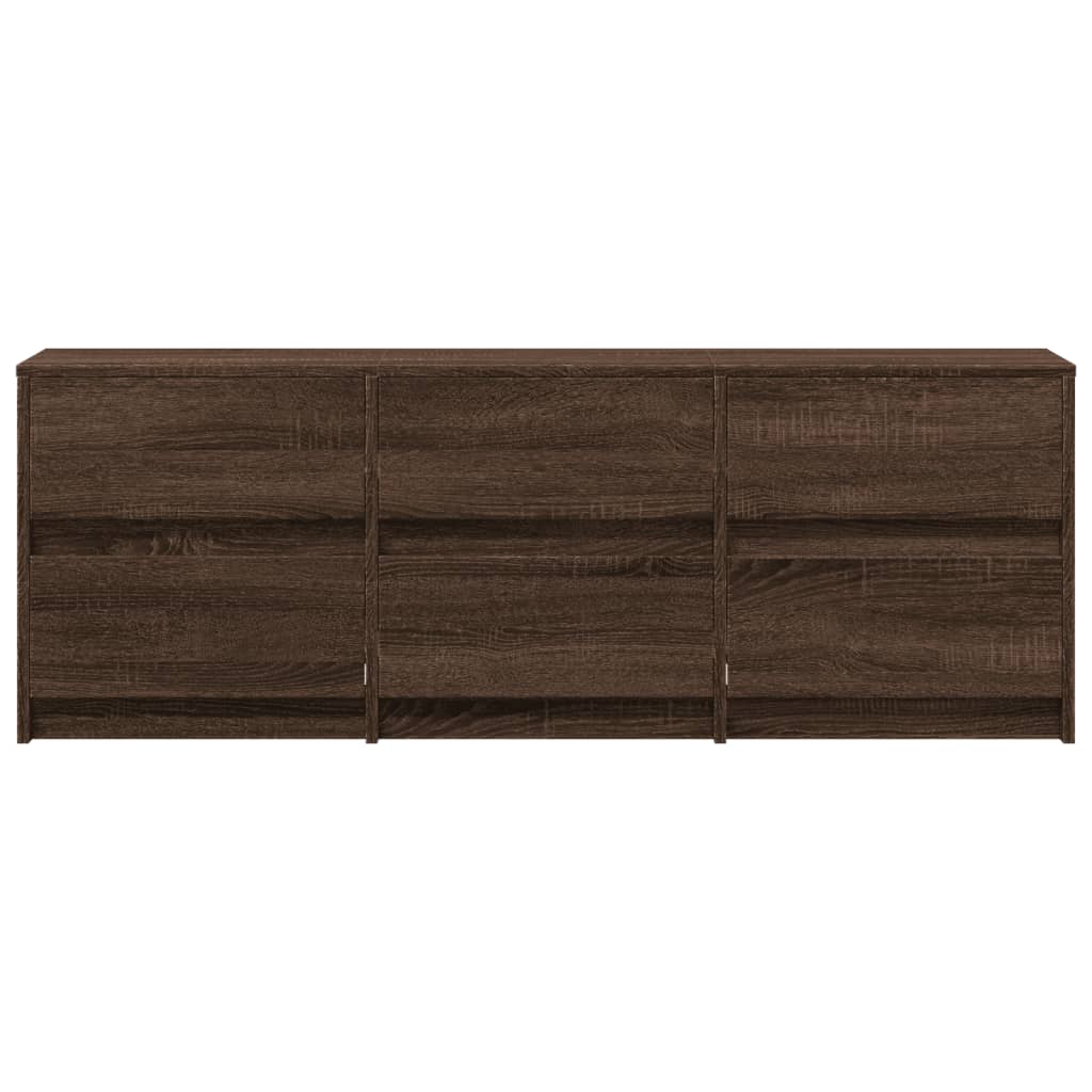 TV-Möbel Brun Ek TV-Bänk LED 140x34x50 cm