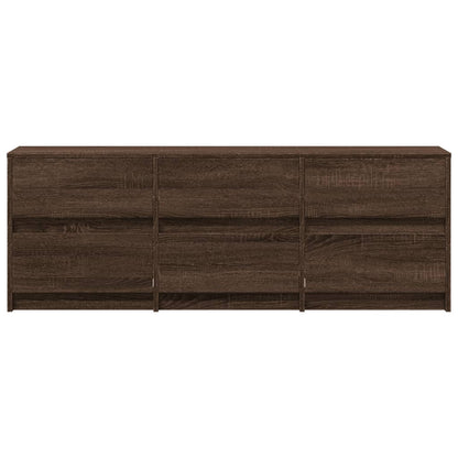 TV-Möbel Brun Ek TV-Bänk LED 140x34x50 cm