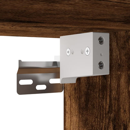 TV-Möbel Rökfärgad Ek Väggmonterad TV-Bänk LED 180x31x45 cm