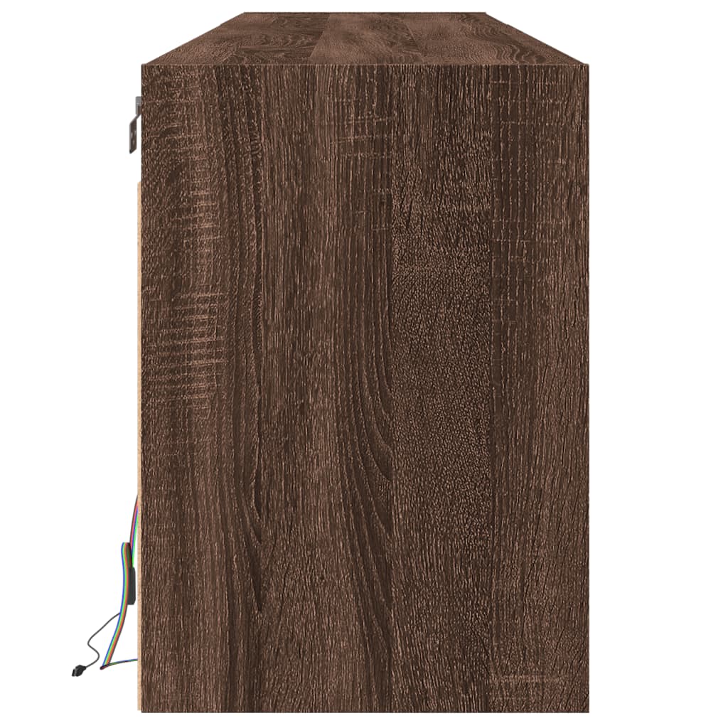 TV-Möbel Brun Ek TV-Bänk LED 180x31x45 cm