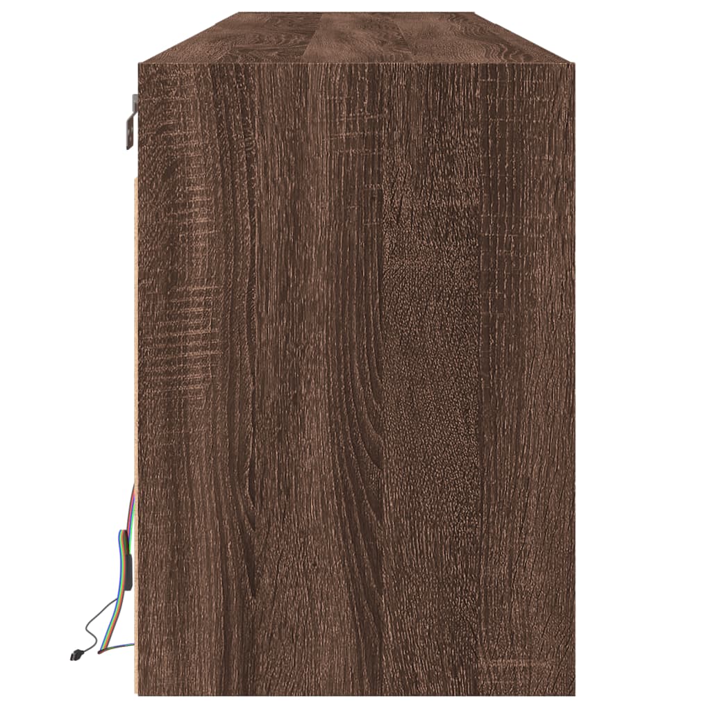 TV-Möbel Brun Ek TV-Bänk LED 180x31x45 cm