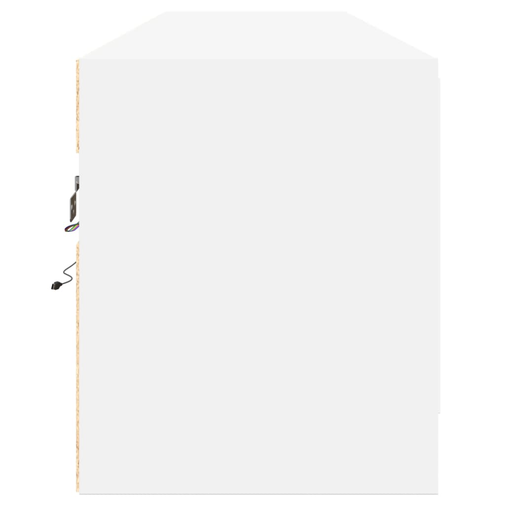 TV-Möbel Vit TV-Bänk LED 180x31x38 cm