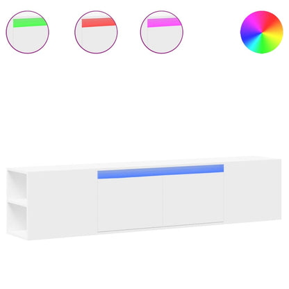 TV-Möbel Vit TV-Bänk LED 180x31x39,5 cm