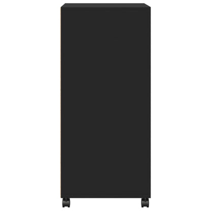 Skåp Svart med hjul 55x40x91 cm