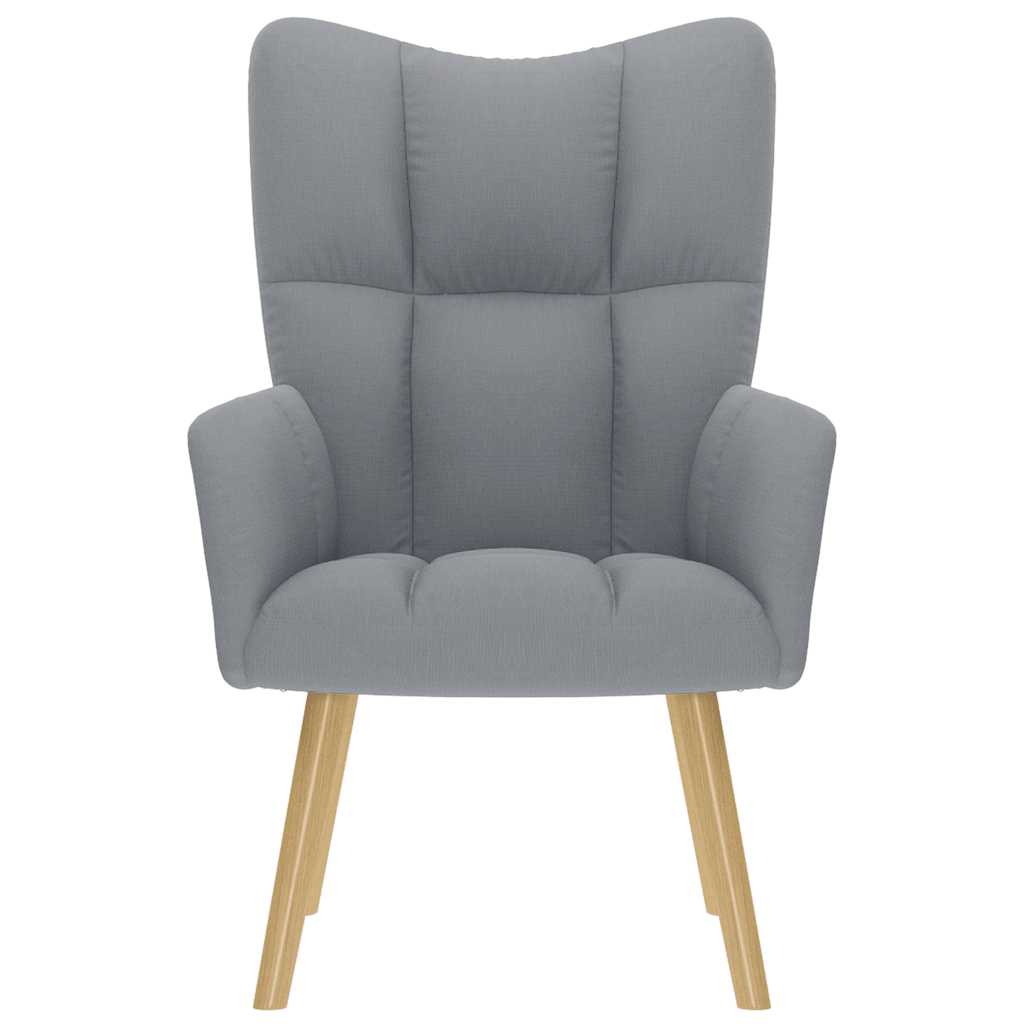 Fåtölj Ljusgrå Vilstol tyg