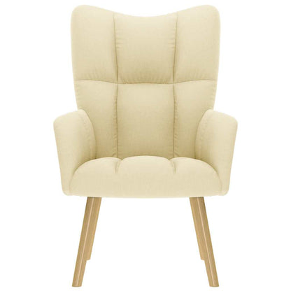 Fåtölj Gräddvit Vilstol tyg