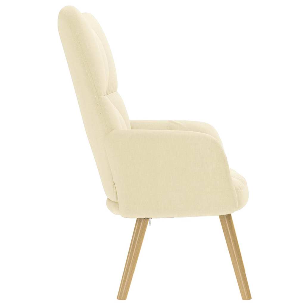 Fåtölj Gräddvit Vilstol tyg