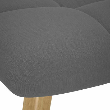 Fåtölj Mörkgrå Vilstol med fotpall tyg