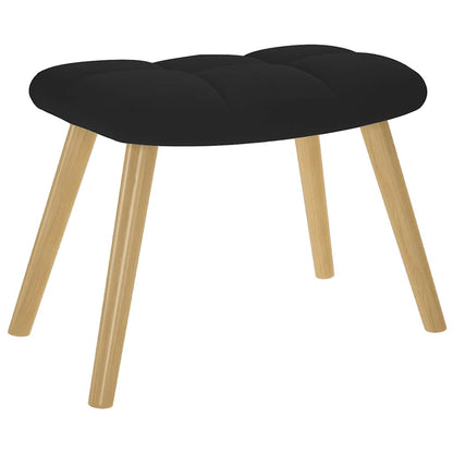 Fåtölj Svart Vilstol med fotpall Tyg