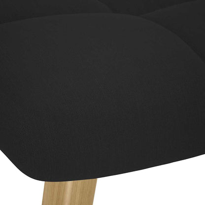 Fåtölj Svart Vilstol med fotpall Tyg