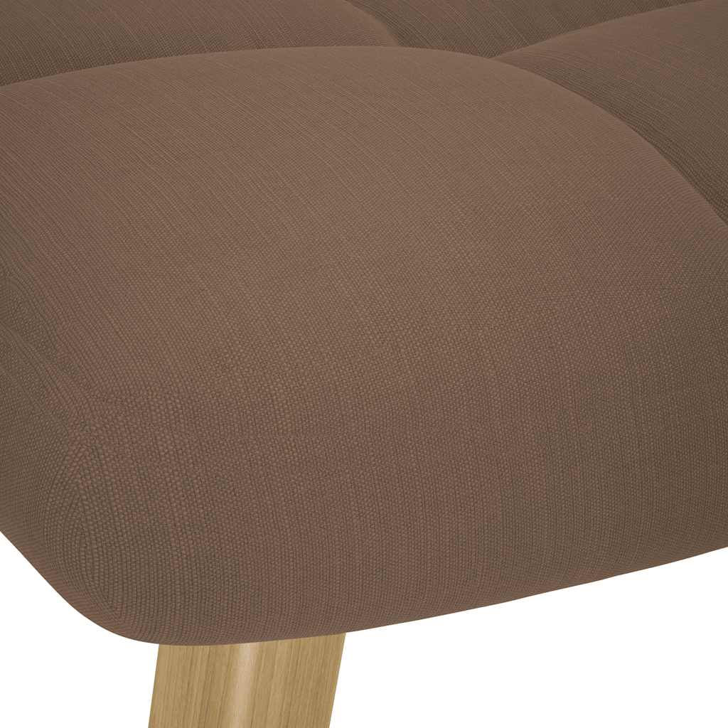 Fåtölj Brun Vilstol med fotpall Tyg