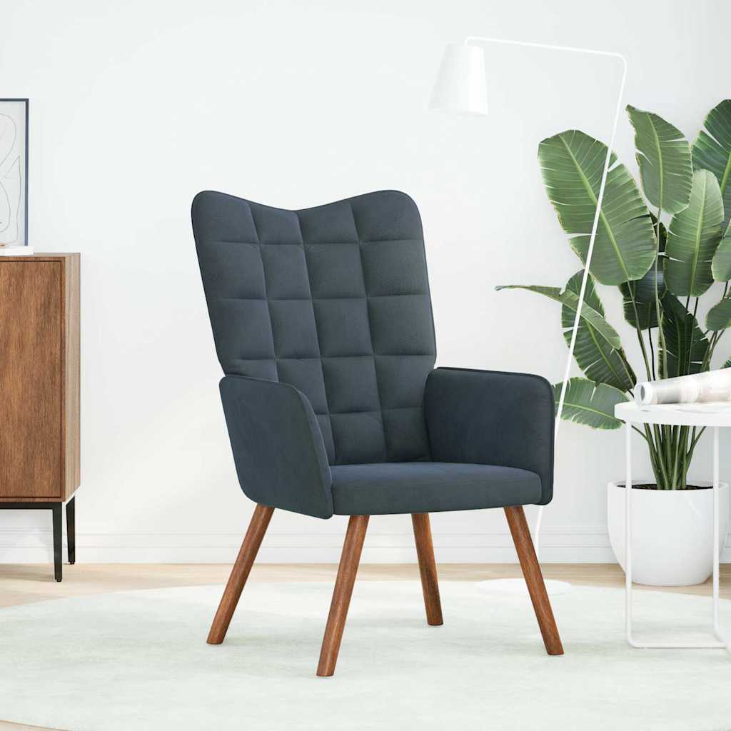 Fåtölj Mörkgrå Vilstol sammet