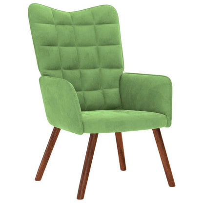 Fåtölj Grön Ljusgrön Vilstol sammet