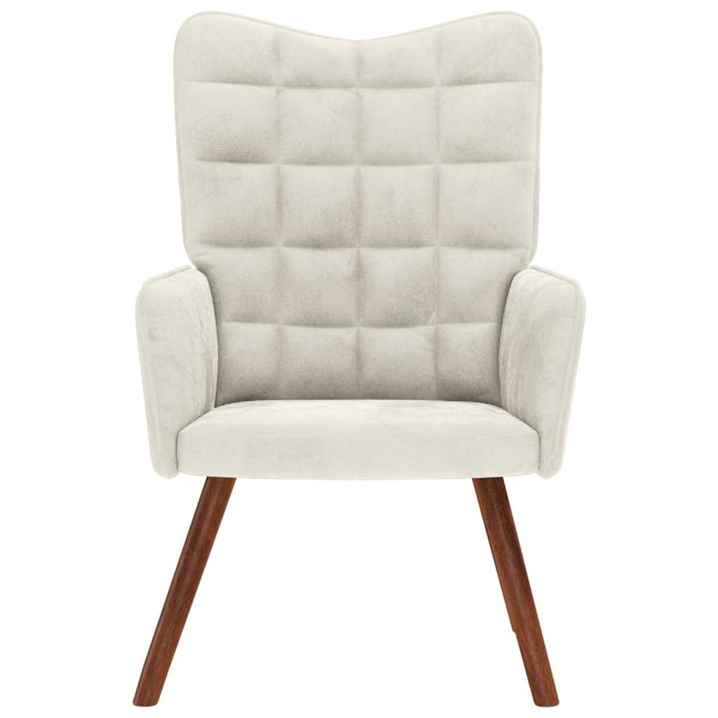 Fåtölj Gräddvit sammet