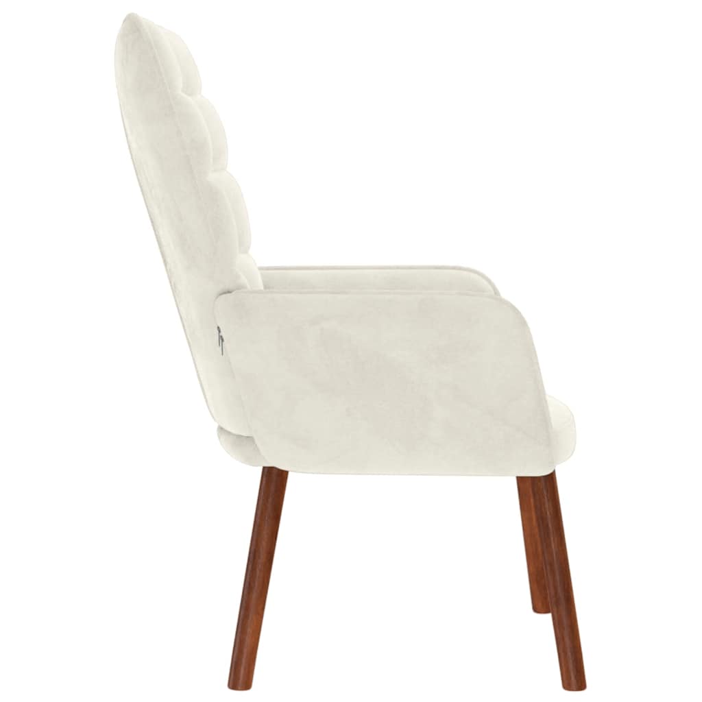 Fåtölj Gräddvit sammet