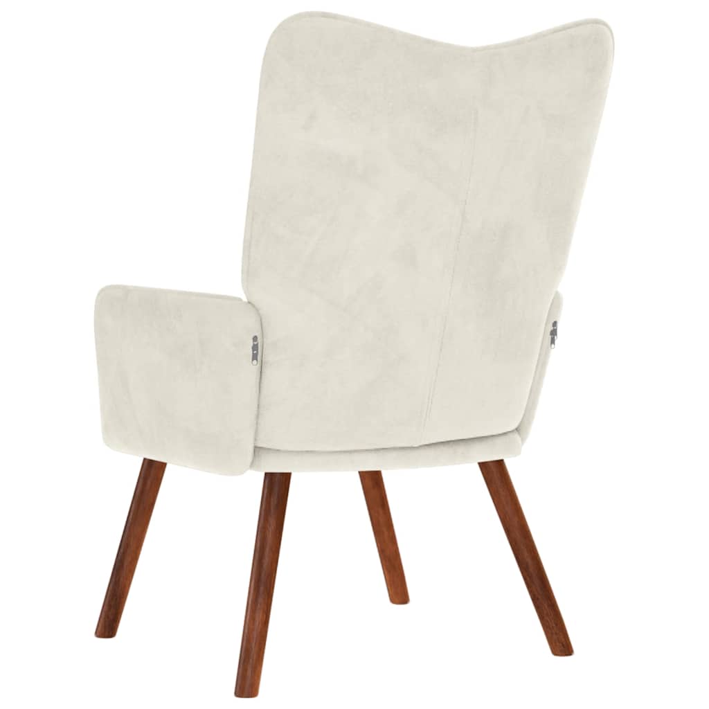 Fåtölj Gräddvit sammet